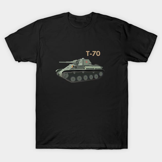 T-70 WW2 Soviet Tank T-Shirt by NorseTech